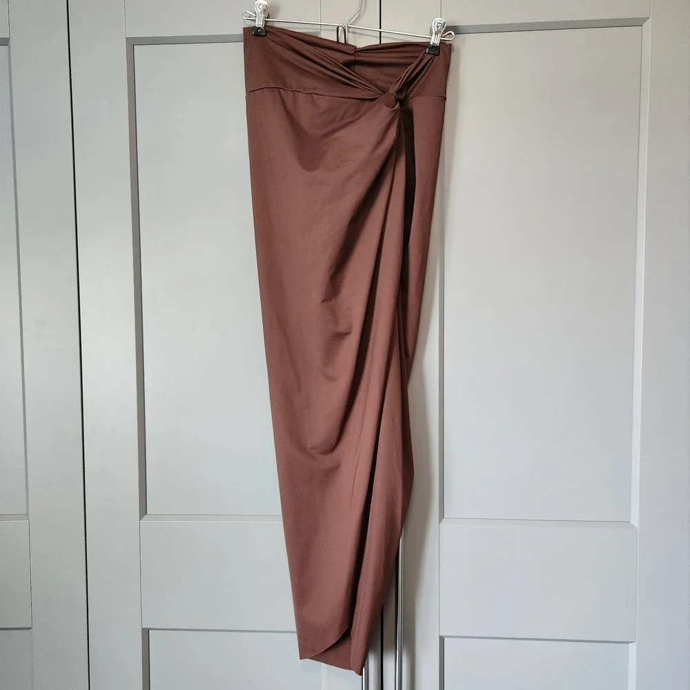 Skims Recycled Swim Sarong Skirt Cocoa Brown XS Coverup SW-SKT-0016